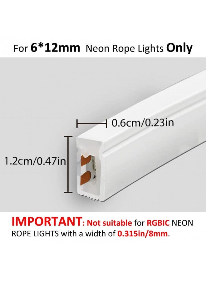 Lucienstar Neon Rope Light Mounting Brackets, 100PCS Neon Lights Install Fixing Clips Accessories for 6x12mm Silicone LED Neon Flex Strip Lighting, Neon Signs DIY(100 Screws, 100 Clips) - Image 2